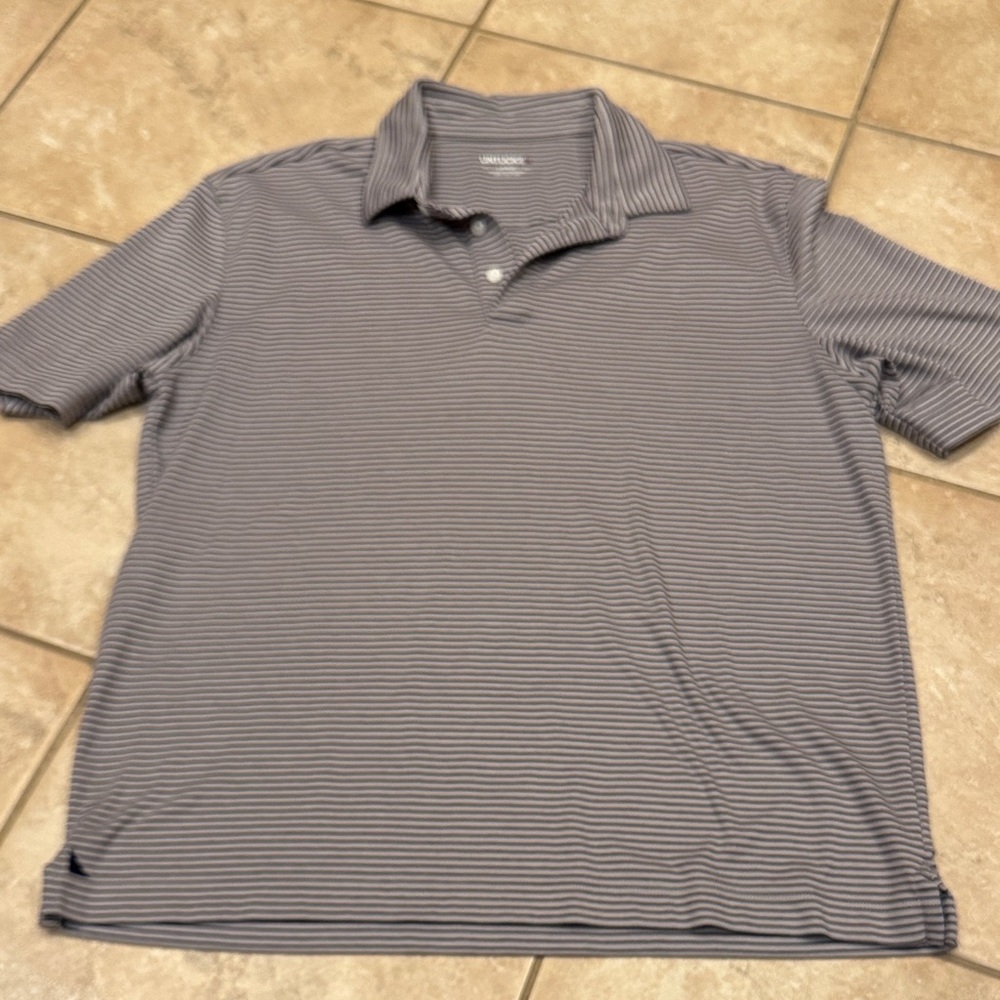 UNTUCKit Men's Black and White Striped Polo
